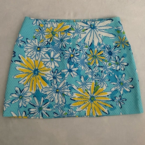 Lilly Pulitzer Breakwater Blue Daisy Tate Skirt - Picture 5 of 10